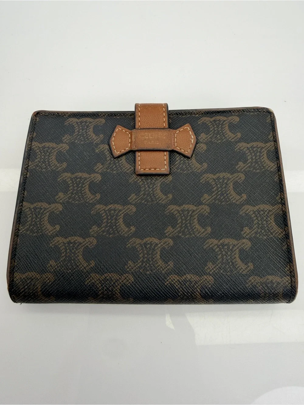 Celine 2021 Triomphe Print Card Compact WALLET